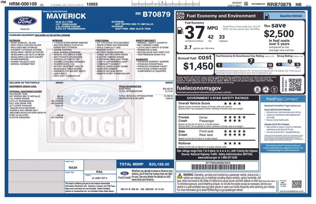 2024 Ford Maverick XLT