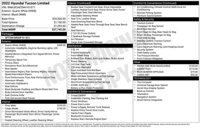 2022 Hyundai TUCSON Limited