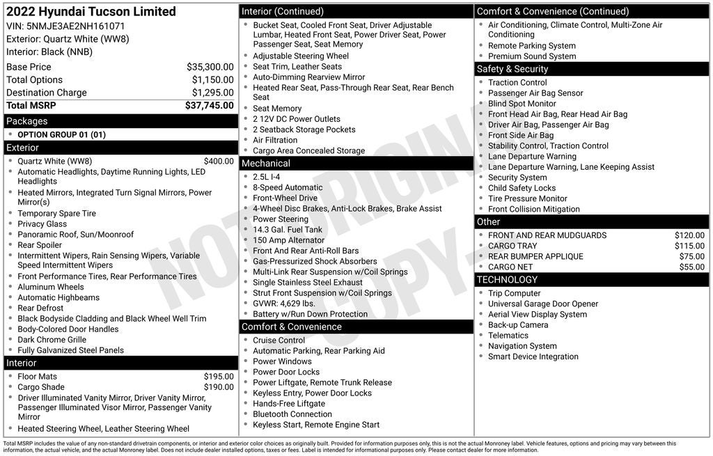2022 Hyundai TUCSON Limited