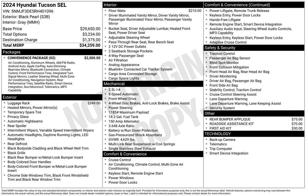 2024 Hyundai TUCSON SEL Convenience