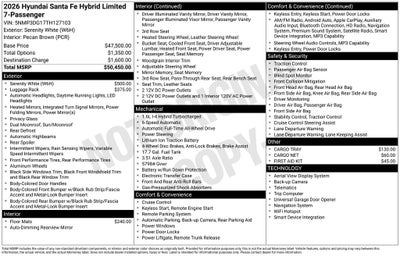 2026 Hyundai SANTA FE HYBRID Limited