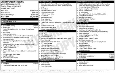 2022 Hyundai SONATA SE