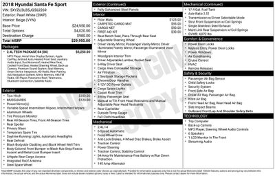 2018 Hyundai SANTA FE SPORT 2.4 Base