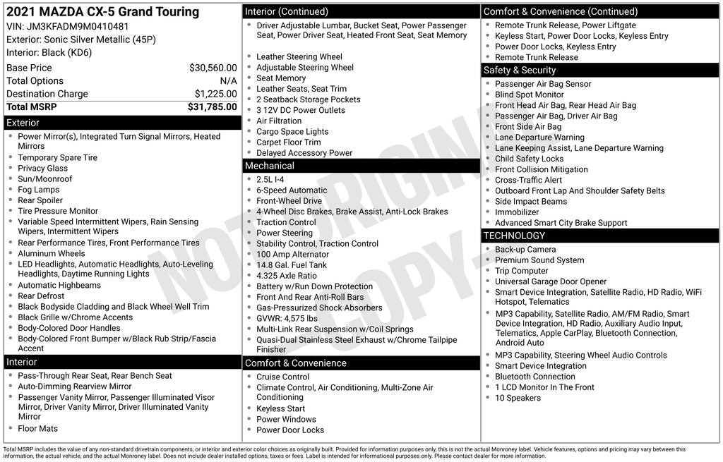 2021 Mazda Mazda CX-5 Grand Touring