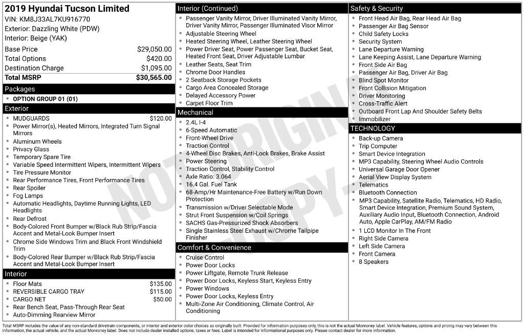 2019 Hyundai TUCSON Limited