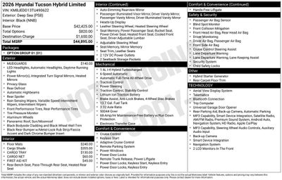 2026 Hyundai TUCSON HYBRID Limited