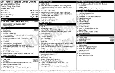 2017 Hyundai SANTA FE Limited Ultimate