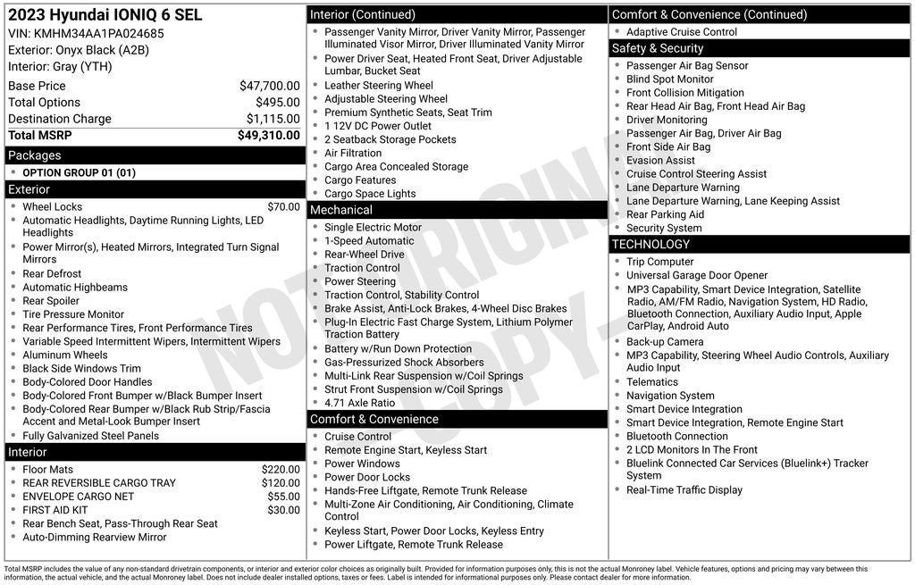 2023 Hyundai IONIQ 6 SEL