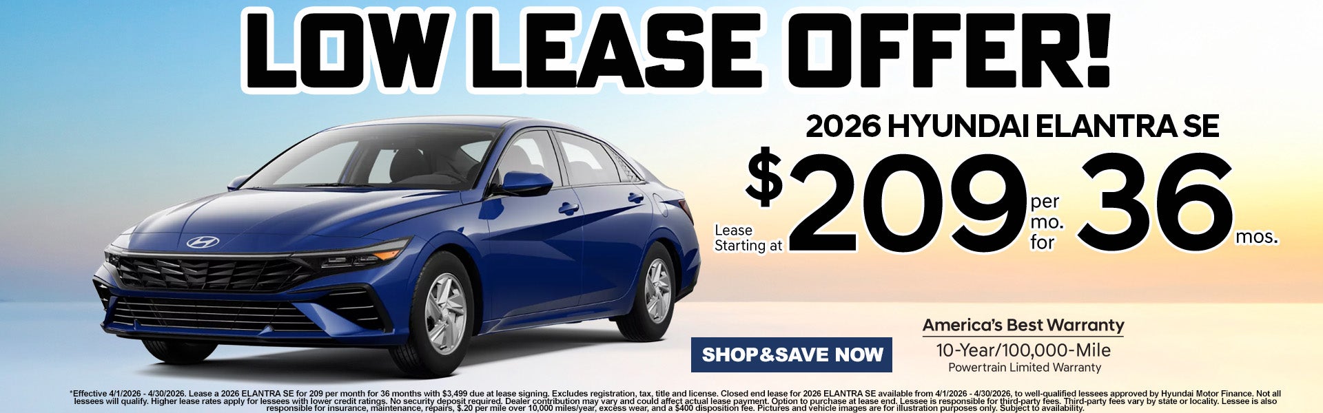 Elantra Huge Savings