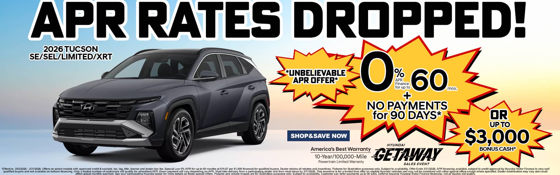 0% 60 Mos Tucson & Tucson Hybrid