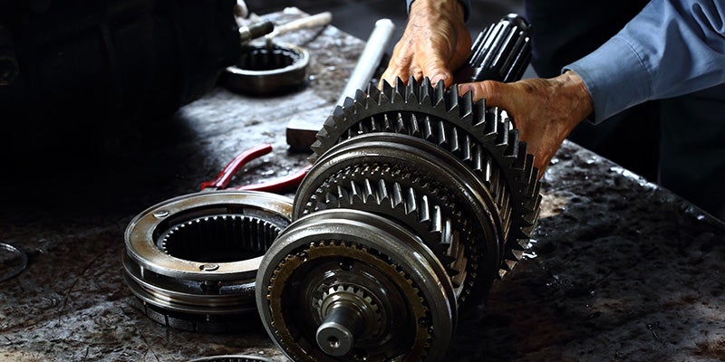 Bentley Hyundai in Huntsville AL close up of a semi automatic transmission